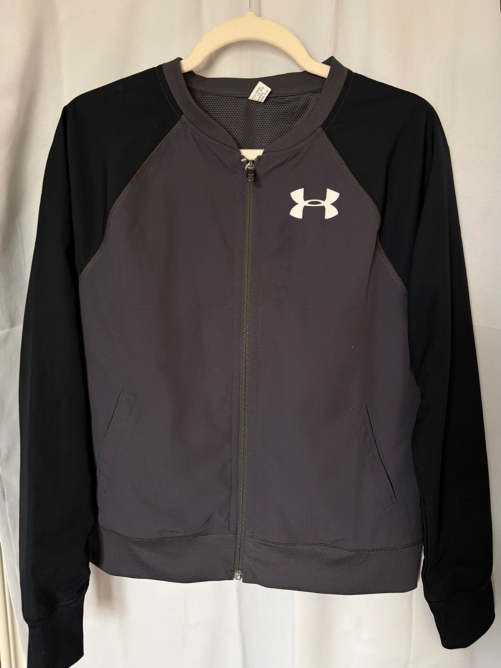 Under Armour Black and Gray Athletic Zip-Up Jacket